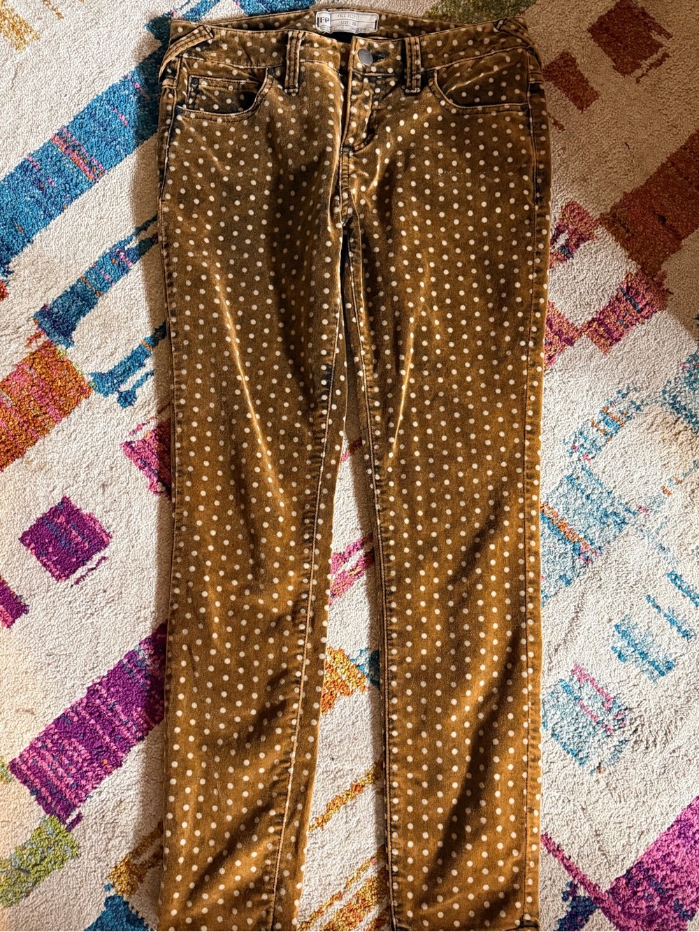 Free People Polka Dot Corduroy Pants